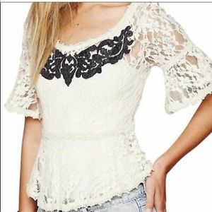 Free People Lace Blouse
